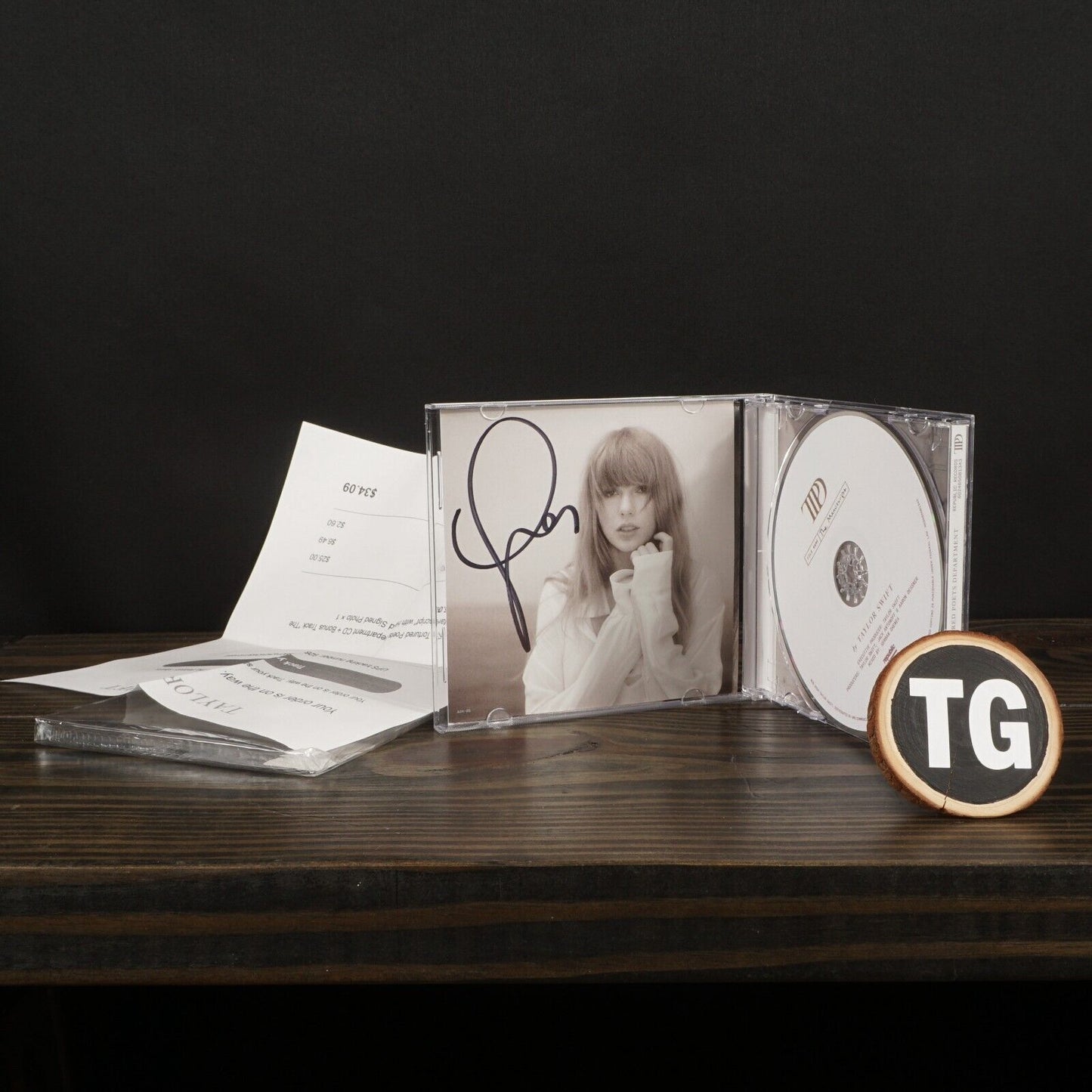 Taylor Swift TTPD CD The Manuscript Hand Signed Photo ✅ Trusted Seller