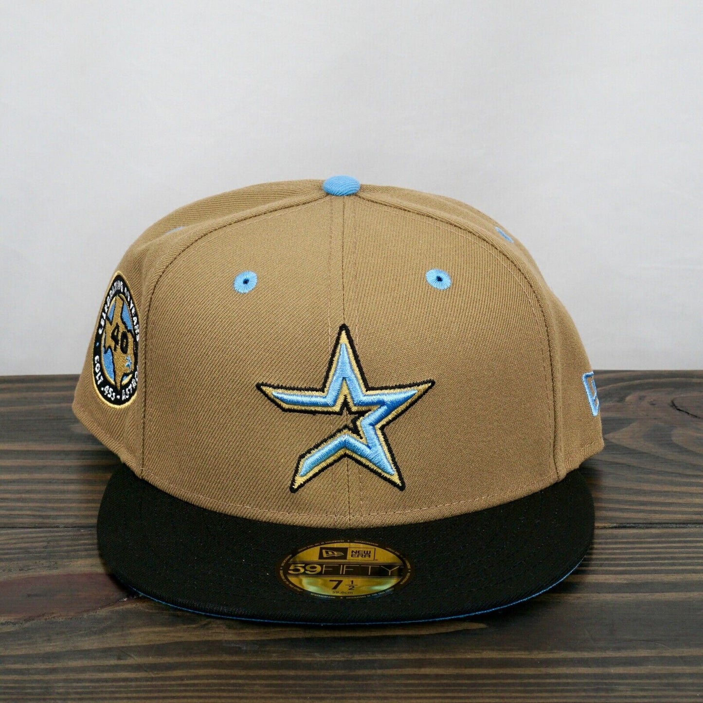 Houston Astros  Pro Image Brown Jackboys Side Patch 59FIFTY 7 1/2 Hat Fast 🚚💨