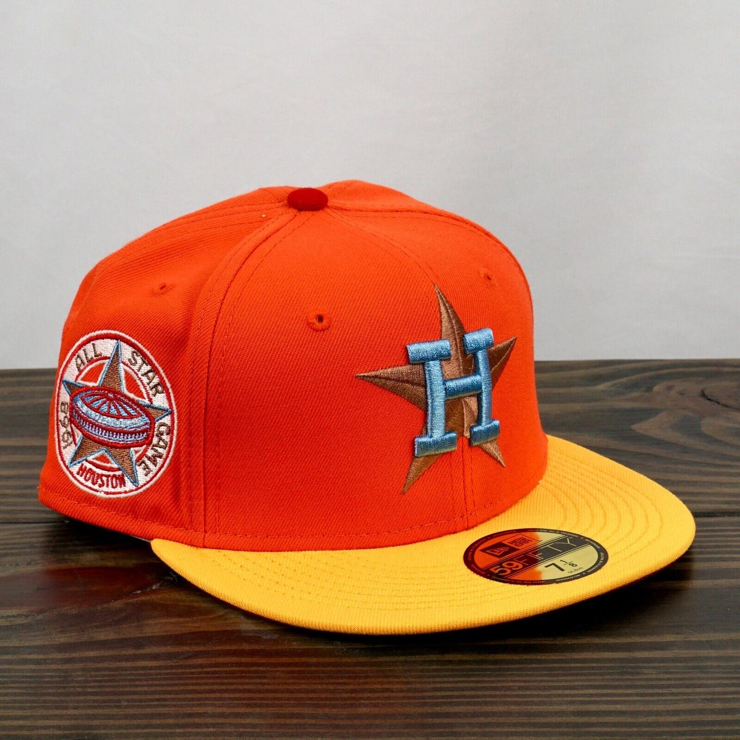 7 1/8 Orange Houston Astros Yellow Visor Red Bottom 1968 All Star Game Fast 🚚💨