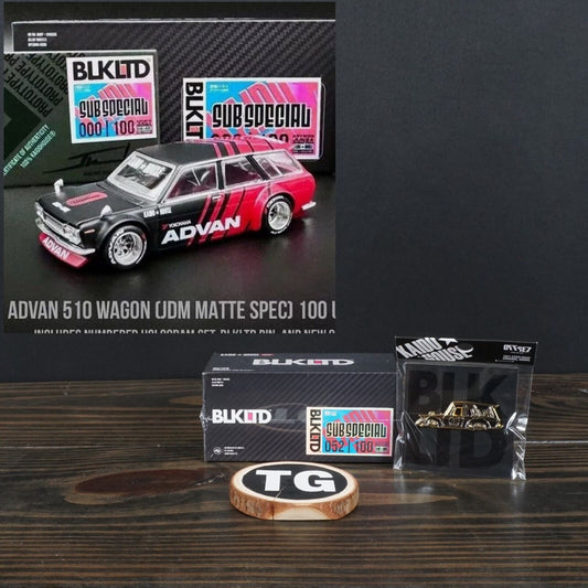 Kaido House Datsun 510 Wagon BLKLTD Sub Special #052/100 - GOLD PIN - ✅ Trusted