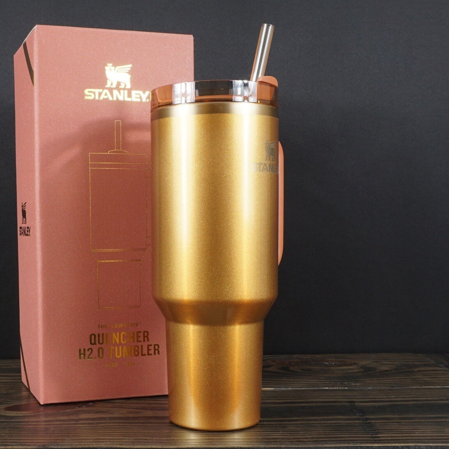 NEW Stanley Copper Tinsel Quencher H2.0 Flowstate Tumbler 40 oz ✅ Trusted Seller