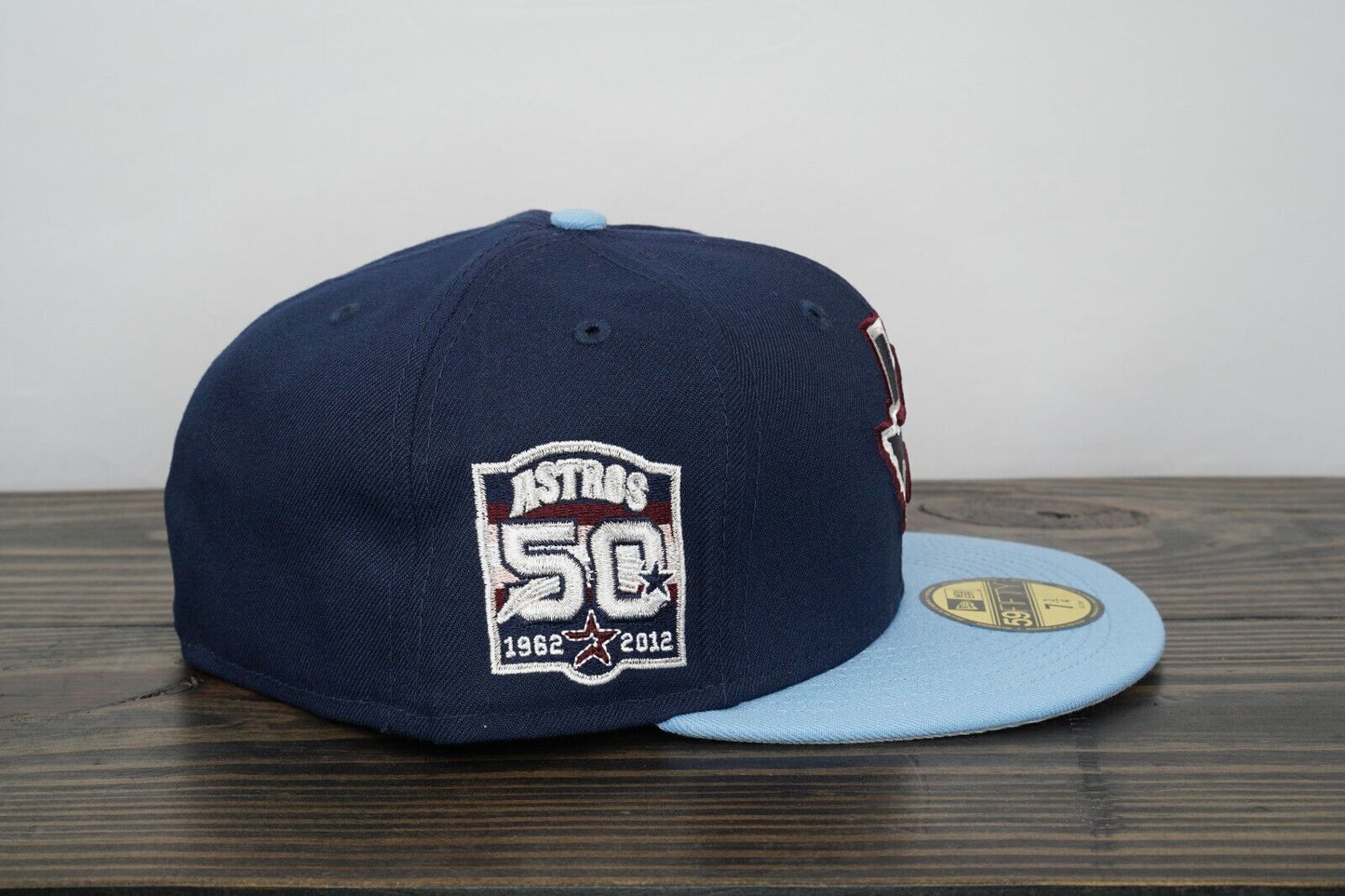 7 3/4 Houston Astros Clark Street Oceanside Birdseye Blue 50th Anniv.  Fitted