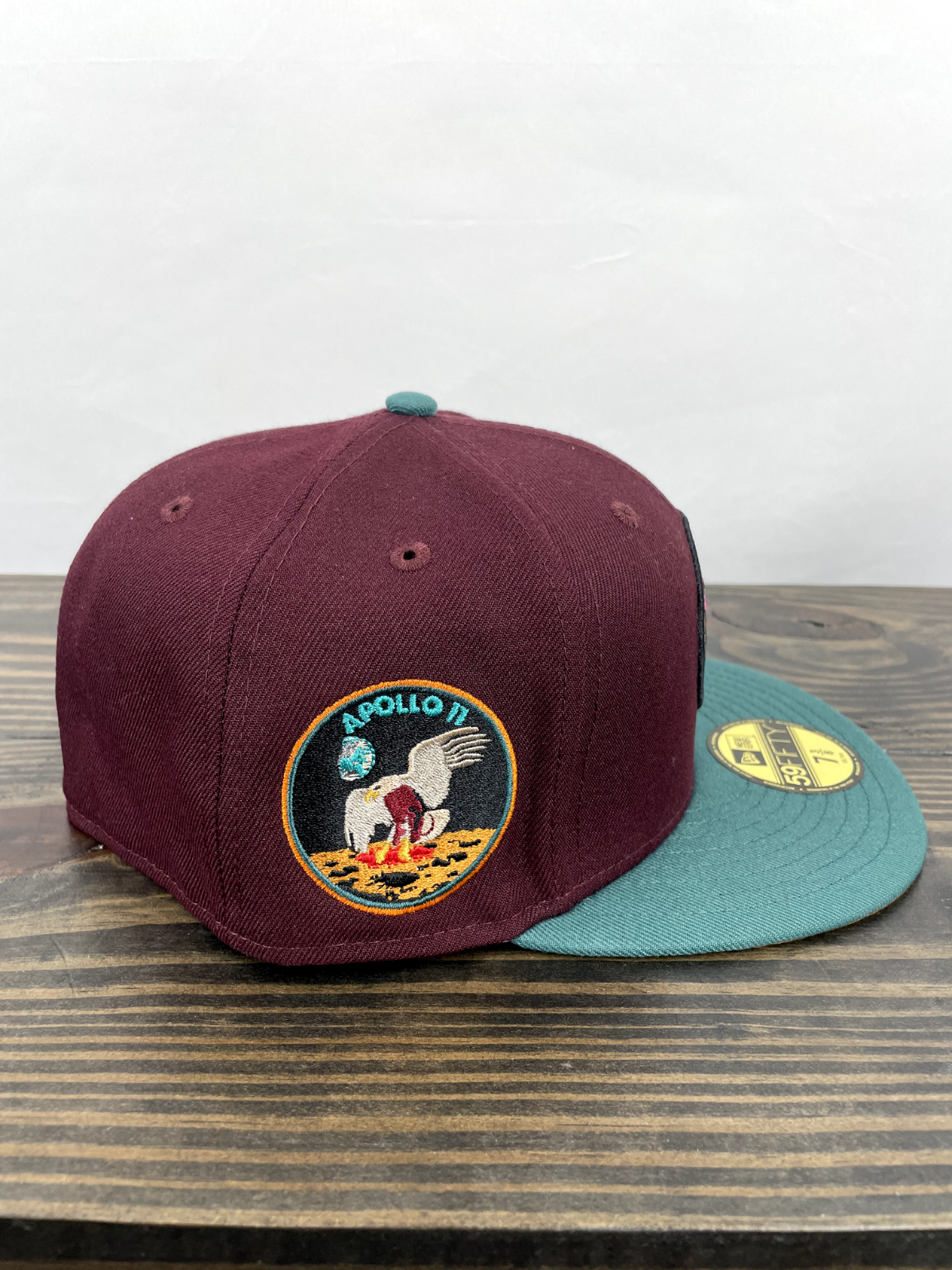 7 3/8 ECAPCITY Houston Astros Fitted Apollo 11 Maroon 59Fifty Ships Fast 🚚💨