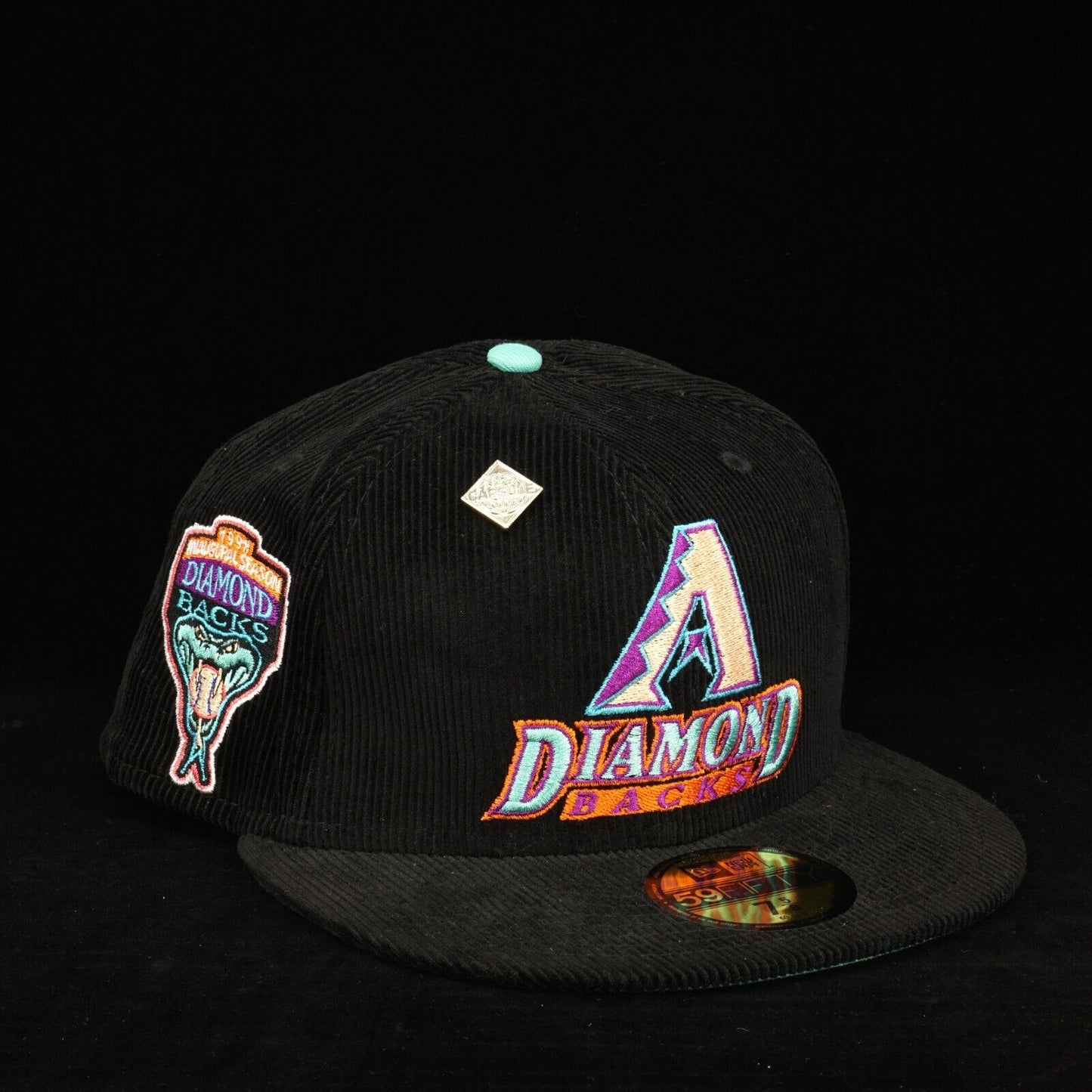 Capsule Arizona Diamondbacks Corduroy New Era 59Fifty Size 7 5/8 🚚💨