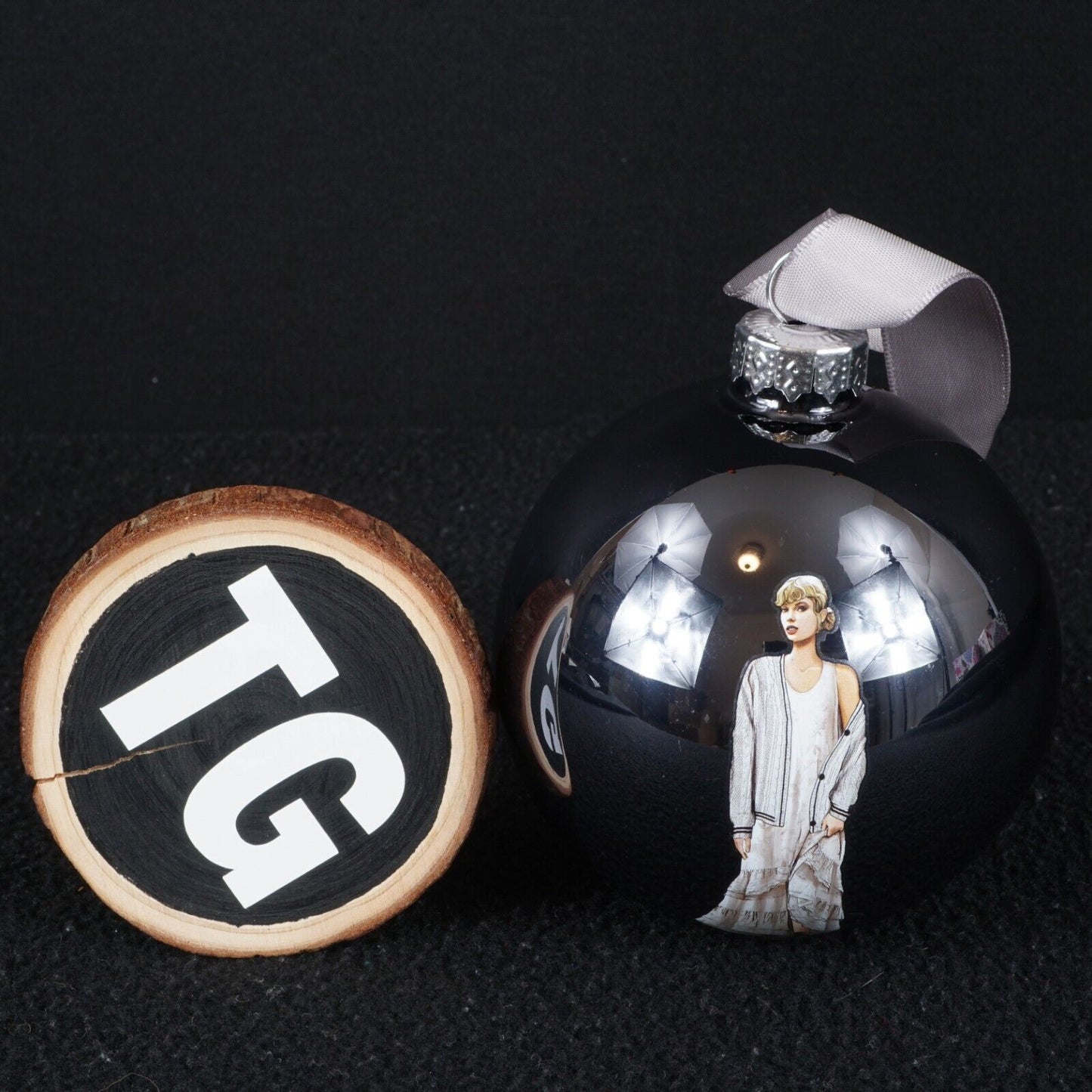 Taylor Swift Folklore Album Eras Ball Ornament Gray #08 NEW ✅ Trusted Seller