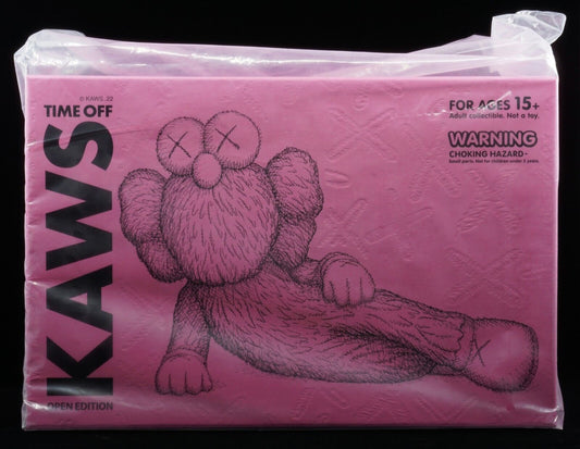 KAWS Time Off Pink Figure- Brand New Sealed In Hand 