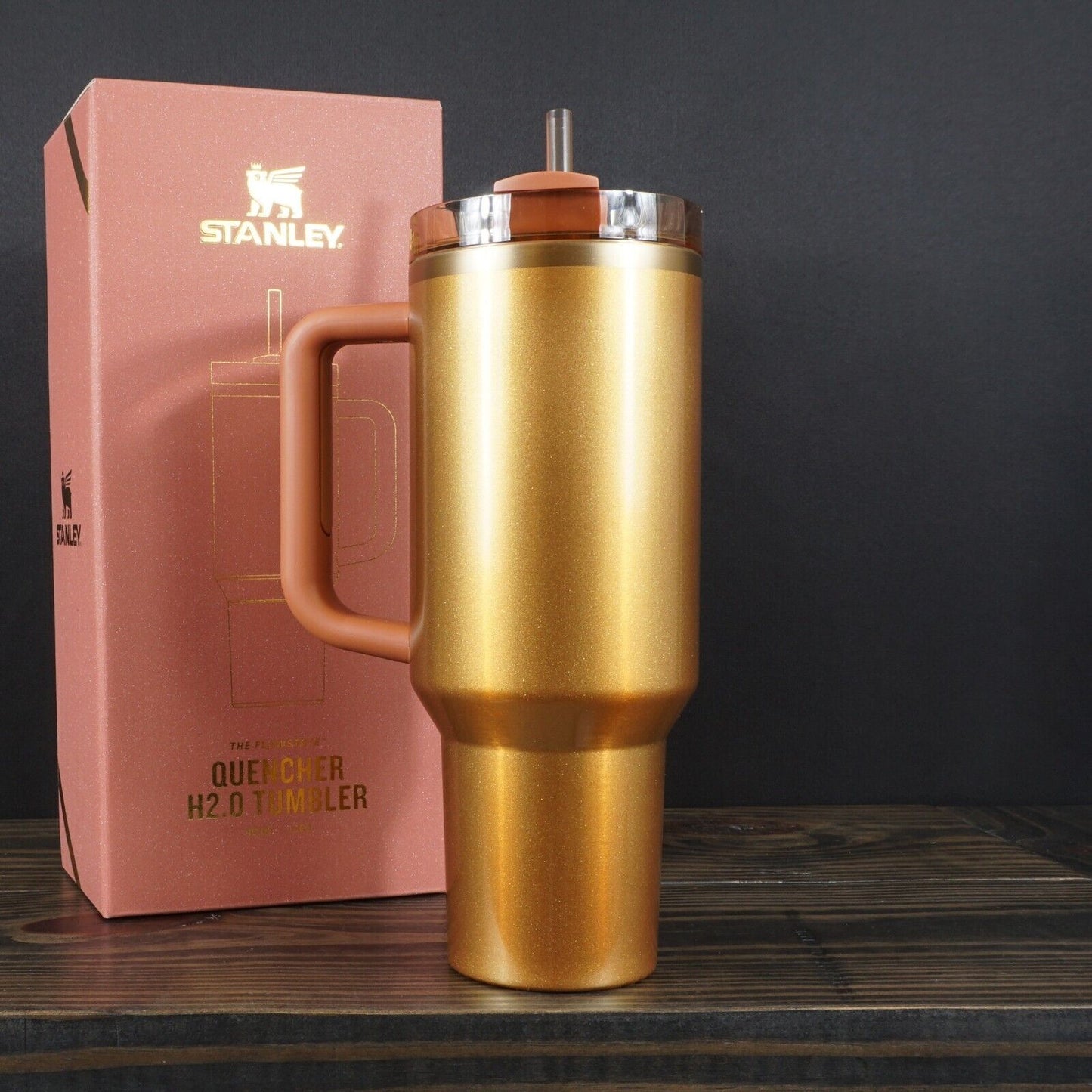 NEW Stanley Copper Tinsel Quencher H2.0 Flowstate Tumbler 40 oz ✅ Trusted Seller