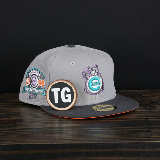 Exclusive Fitted TwoTone Waving Chicago Cubs 1990 ASG Patch 7 5/8 SHIPS FAST🚚💨