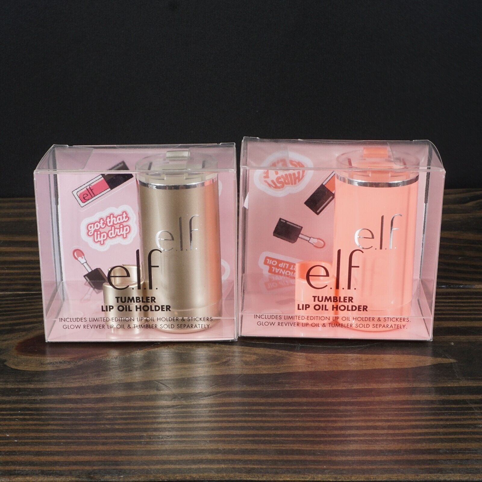 Elf x Stanley Tumbler Lip Oil Holder Coral and Honey Talks ✅ Trusted Seller