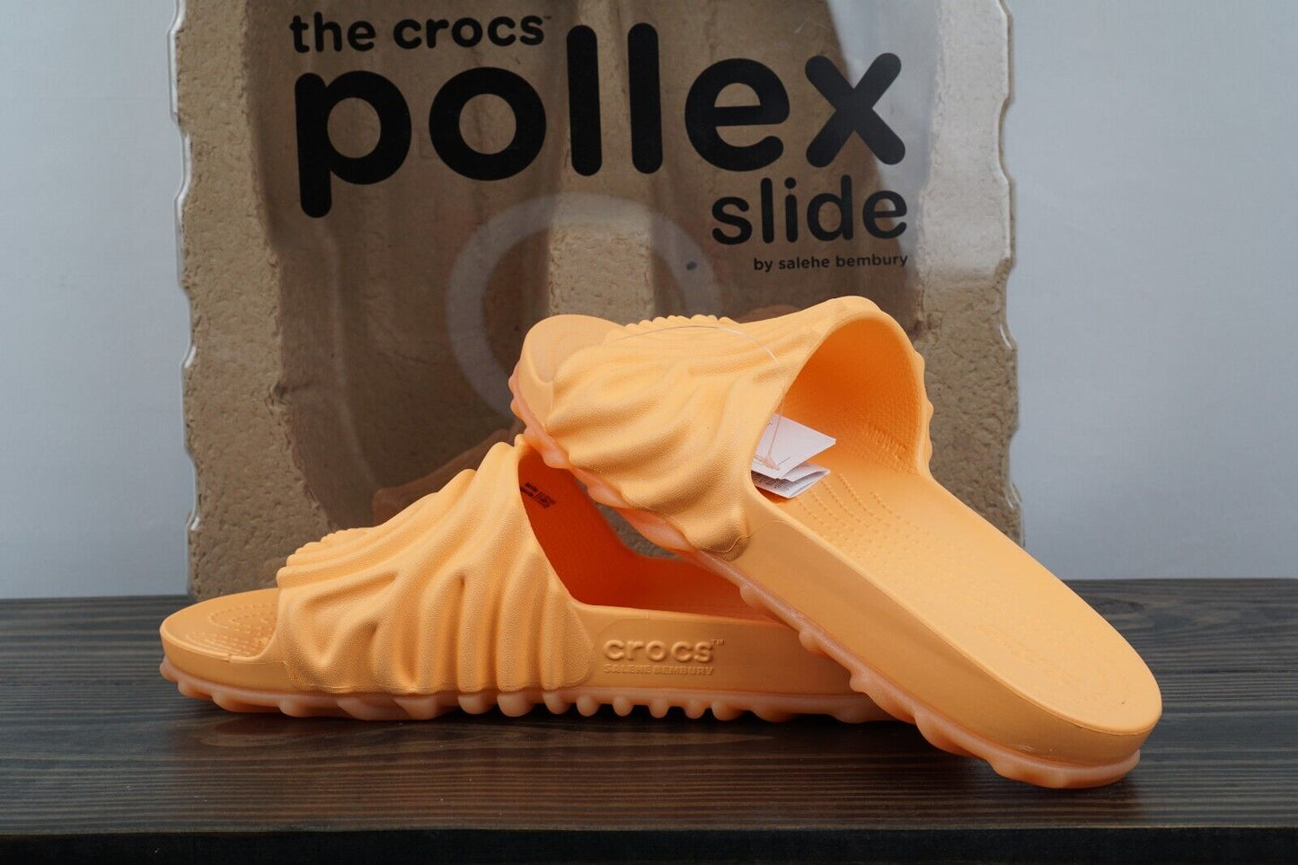 Crocs Pollex Slide by Salehe Bembury Citrus Milk Size 10 SHIPS FAST🚚💨