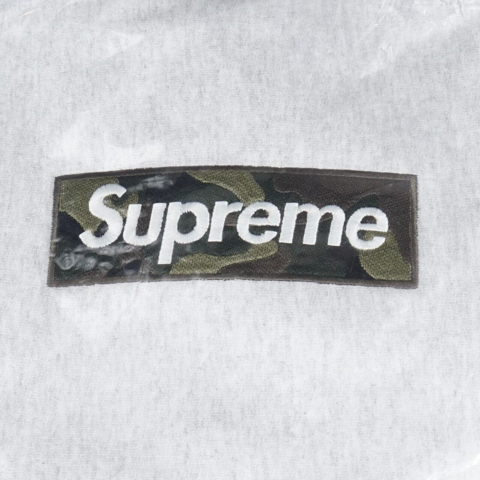 Supreme Camo Ash Grey Box Logo Hooded Sweatshirt - Hoodie Size XXL  FW23