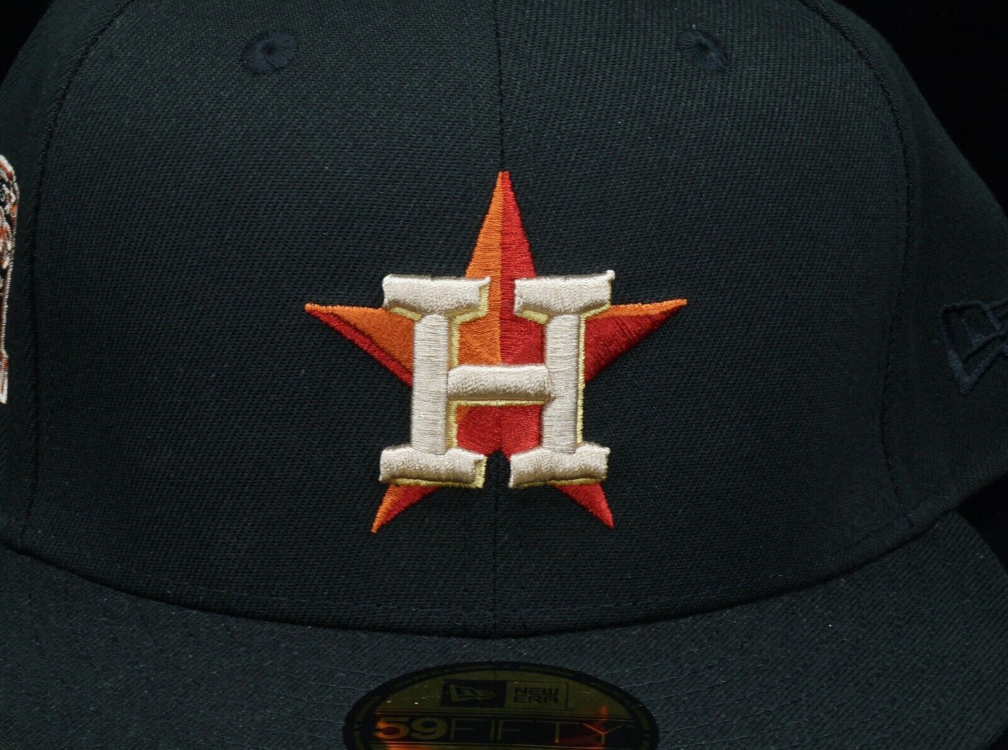 FamCap  Fitted MLB HOUSTON ASTROS 50TH ANNIVERSARY BLACK Ships Fast 7 5/8 🚚💨