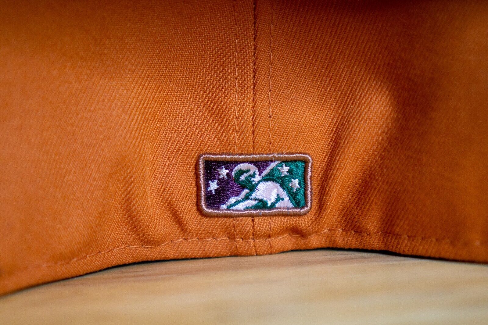 Buffalo Bisons Fitted Hat Size 7 1/2 E-Cap City Two-Tone Orange Green 59Fifty