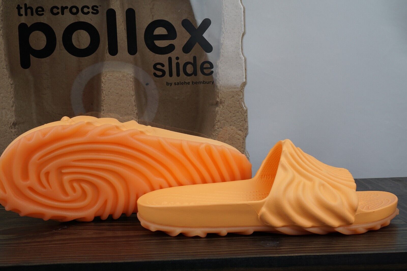 Crocs Pollex Slide by Salehe Bembury Citrus Milk Size 10 SHIPS FAST🚚💨