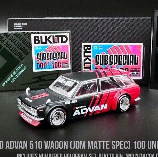 Kaido House Datsun 510 Wagon BLKLTD Sub Special #052/100 - GOLD PIN - ✅ Trusted