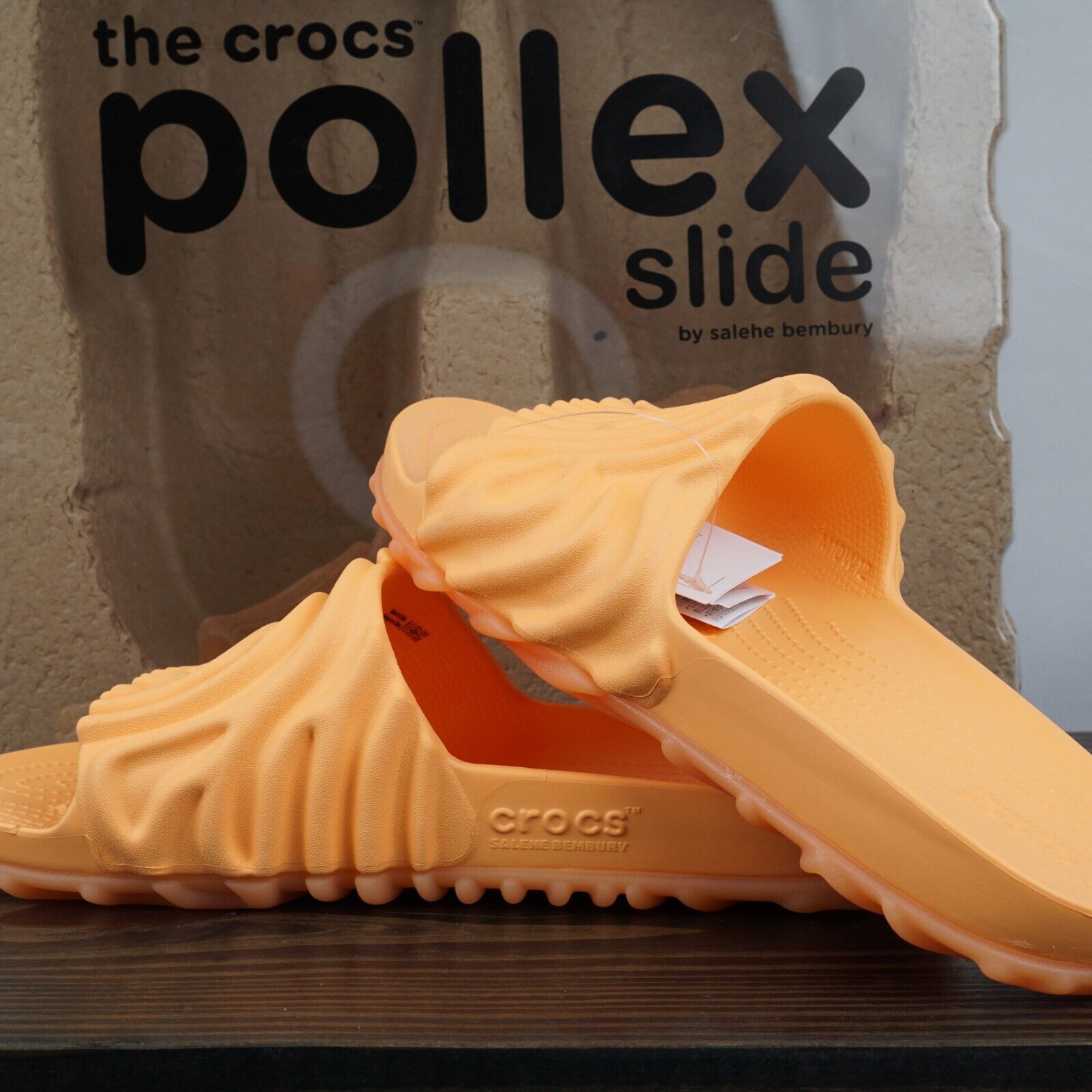 Crocs Pollex Slide by Salehe Bembury Citrus Milk Size 10 SHIPS FAST🚚💨