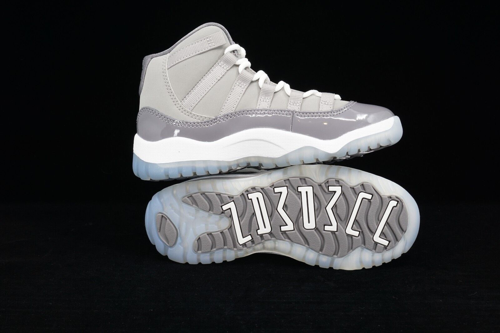 Jordan 11 Retro Cool Grey Pre School Size 12C Kids 378039-005 Basketball Shoes