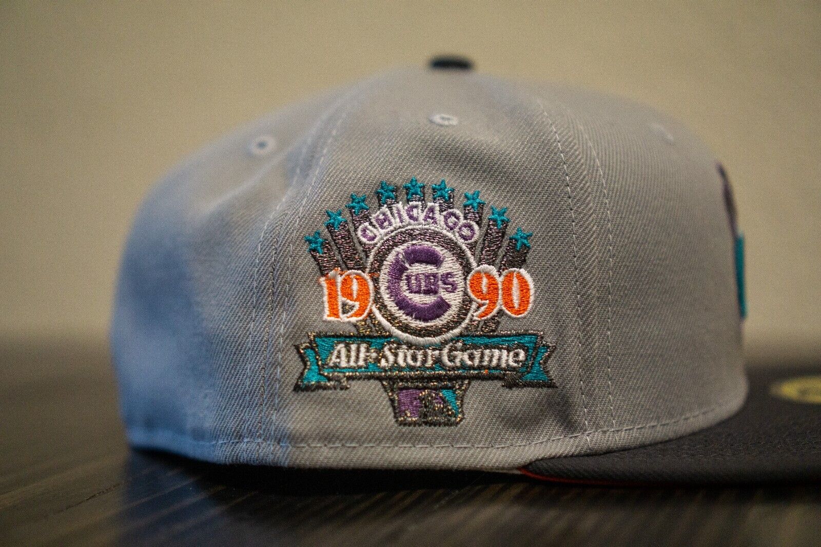 Exclusive Fitted TwoTone Waving Chicago Cubs 1990 ASG Patch 7 5/8 SHIPS FAST🚚💨